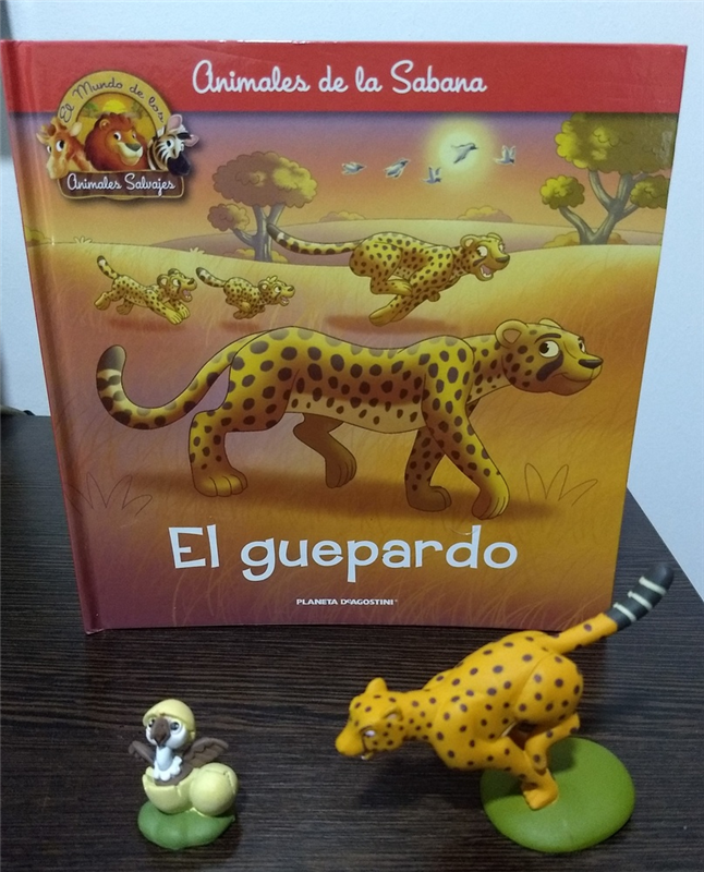 Papel EL GUEPARDO COLECCION ANIMALES DE LA SABANA + ANIMALITOS DE REGALO