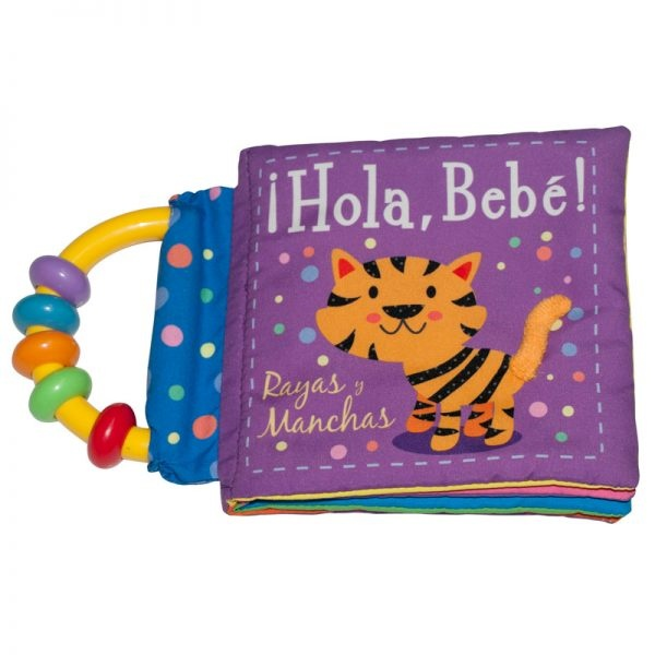 Papel Hola Bebe Rayas Y Manchas Libro Sonajero