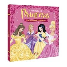 Papel Princesas Escenarios 3-D