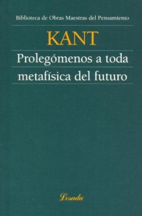 Papel Prolegomenos A Toda Metafisica Del Futuro