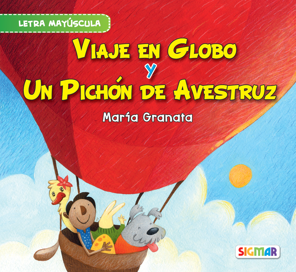 Papel Viaje En Globo Y Un Pichon De Avestruz