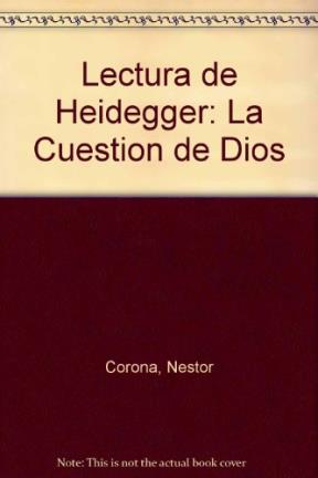 Papel Lectura De Heidegger La Cuestion De Dios