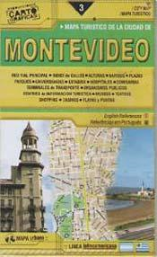 Papel Mapa Turistico De La Ciudad De Montevideo
