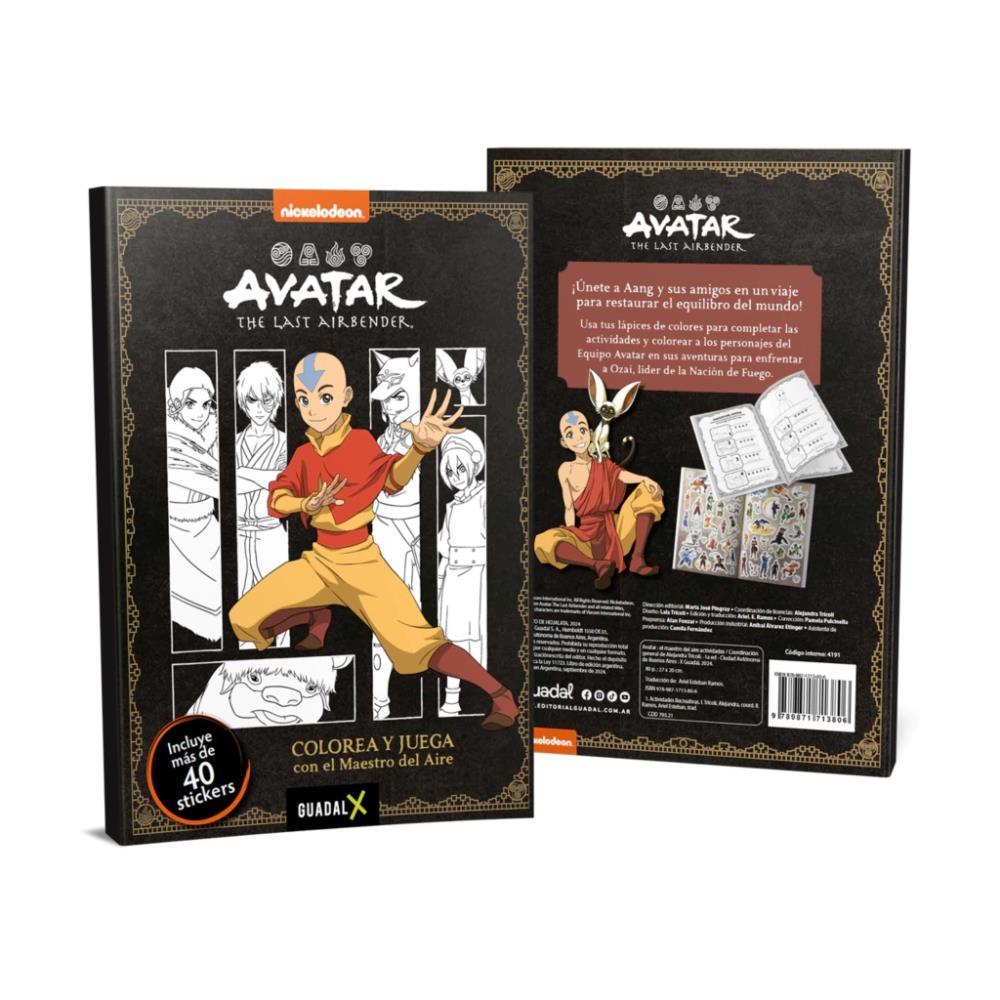Papel Avatar, El Ultimo Maestro Del Aire (Libro Para Colorear Y De