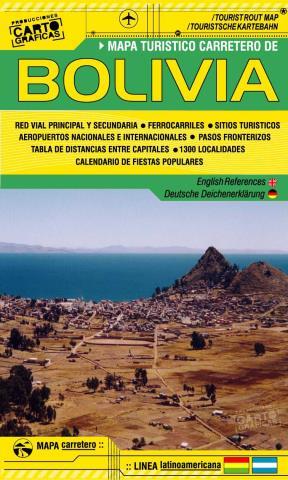 Papel Mapa Turistico Carretero De Bolivia 01