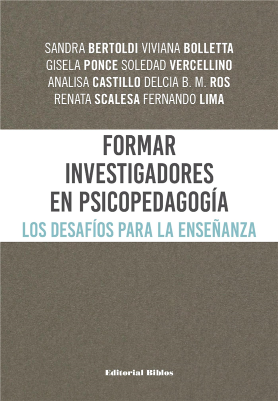 E-book Formar Investigadores En Psicopedagogía