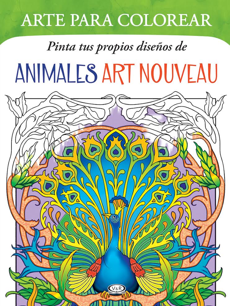  ARTE PARA COLOREAR ANIMALES ART NOUVEAU