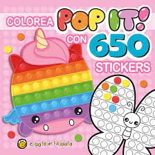 Papel Colorea Pop It Con 650 Stickers