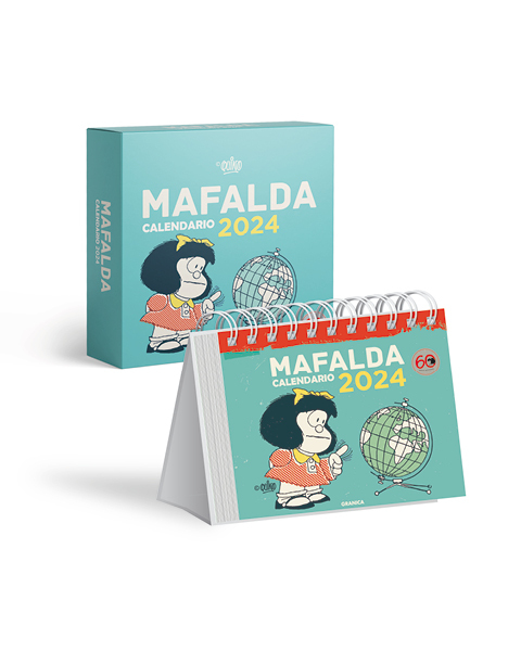 Papel Mafalda 2024 Calendario Caja Turquesa